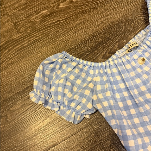 Blue and White Gingham Two-Piece Set - Picture 4 of 11